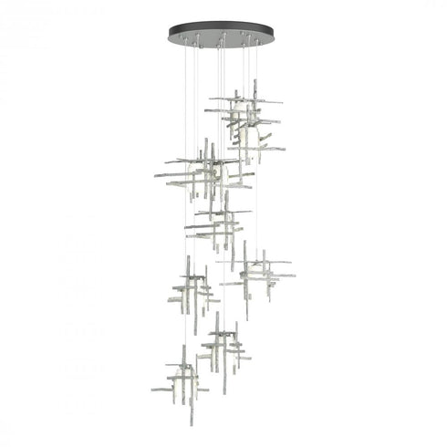Hubbardton Forge Tura 9 Light Frosted Glass Round Pendant Model: 131109-SKT-STND-86-YC0305