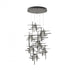 Hubbardton Forge Tura 9 Light Seeded Glass Round Pendant Model: 131107-SKT-STND-84-II0728
