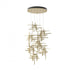 Hubbardton Forge Tura 9 Light Seeded Glass Round Pendant Model: 131107-SKT-STND-84-II0728