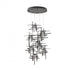Hubbardton Forge Tura 9 Light Seeded Glass Round Pendant Model: 131107-SKT-STND-84-II0728