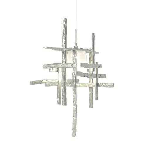 Hubbardton Forge Tura Frosted Glass Low Voltage Mini Pendant in Bronze Finish Model: 161185-SKT-STND-05-YC0305