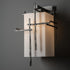 Hubbardton Forge Tura Large Outdoor Sconce in Coastal Oil Rubbed Bronze Finish Model: 302583-SKT-14-GG0707