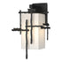 Hubbardton Forge Tura Medium Outdoor Sconce in Coastal Oil Rubbed Bronze Finish Model: 302581-SKT-14-GG0093