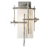 Hubbardton Forge Tura Medium Outdoor Sconce in Coastal Oil Rubbed Bronze Finish Model: 302581-SKT-14-GG0093