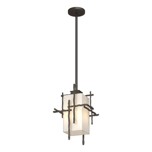 Hubbardton Forge Tura Outdoor Pendant in Coastal Oil Rubbed Bronze Finish Model: 363015-SKT-MULT-14-GG0093