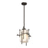 Hubbardton Forge Tura Outdoor Pendant in Coastal Oil Rubbed Bronze Finish Model: 363015-SKT-MULT-14-GG0093