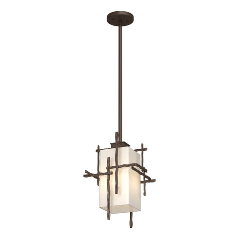 Hubbardton Forge Tura Outdoor Pendant in Coastal Oil Rubbed Bronze Finish Model: 363015-SKT-MULT-14-GG0093