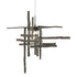 Hubbardton Forge Tura Seeded Glass Low Voltage Mini Pendant in Bronze Finish Model: 161184-SKT-STND-05-II0728