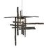 Hubbardton Forge Tura Seeded Glass Low Voltage Mini Pendant in Bronze Finish Model: 161184-SKT-STND-05-II0728