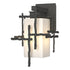 Hubbardton Forge Tura Small Outdoor Sconce in Coastal Oil Rubbed Bronze Finish Model: 302580-SKT-14-GG0111
