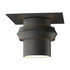 Hubbardton Forge Twilight Dark Sky Friendly Outdoor Semi Flush in Coastal Oil Rubbed Bronze Finish Model: 364903-SKT-14