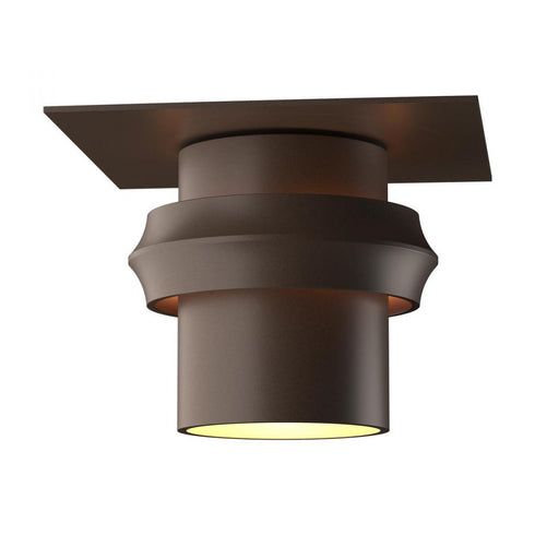 Hubbardton Forge Twilight Dark Sky Friendly Outdoor Semi Flush in Coastal Oil Rubbed Bronze Finish Model: 364903-SKT-14