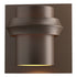 Hubbardton Forge Twilight Large Dark Sky Friendly Outdoor Sconce in Coastal Oil Rubbed Bronze Finish Model: 304905-SKT-14