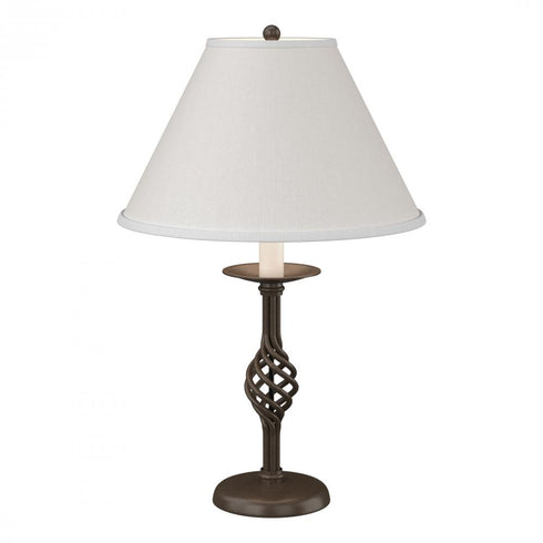 Hubbardton Forge Twist Basket Table Lamp in Bronze Finish Model: 265001-SKT-05-SF1555