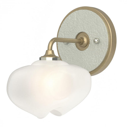 Hubbardton Forge Ume 1 Light Curved Arm Bath Sconce in Black Finish Model: 201340-SKT-10-10-FD0710