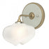 Hubbardton Forge Ume 1 Light Curved Arm Bath Sconce in Black Finish Model: 201340-SKT-10-10-FD0710