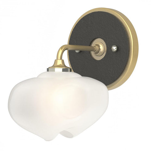 Hubbardton Forge Ume 1 Light Curved Arm Bath Sconce in Black Finish Model: 201340-SKT-10-10-FD0710