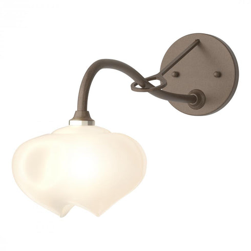 Hubbardton Forge Ume 1 Light Long Arm Sconce in Bronze Finish Model: 201371-SKT-05-FD0710