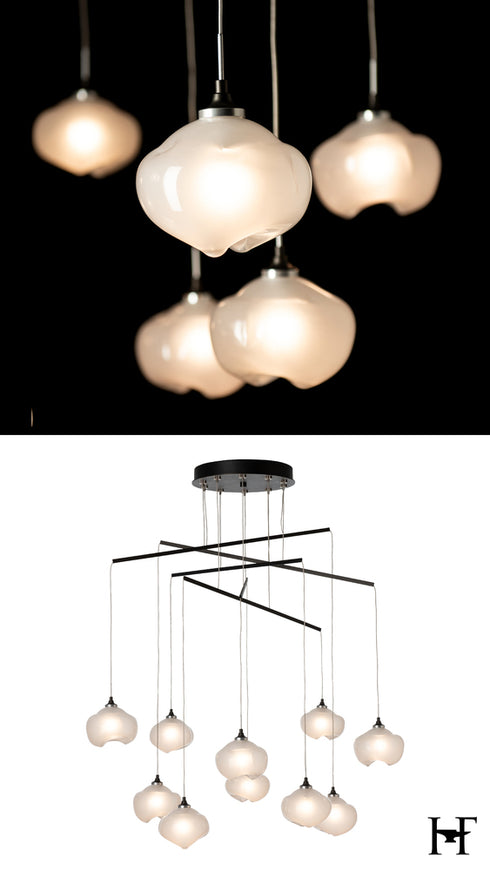 Hubbardton Forge Ume 10 Light Mobile Pendant in Oil Rubbed Bronze Finish Model: 131153-SKT-STND-14-FD0710
