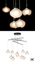 Hubbardton Forge Ume 10 Light Mobile Pendant in Oil Rubbed Bronze Finish Model: 131153-SKT-STND-14-FD0710