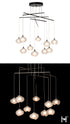 Hubbardton Forge Ume 10 Light Mobile Pendant in Oil Rubbed Bronze Finish Model: 131153-SKT-STND-14-FD0710