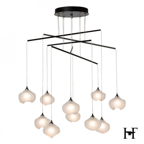 Hubbardton Forge Ume 10 Light Mobile Pendant in Oil Rubbed Bronze Finish Model: 131153-SKT-STND-14-FD0710