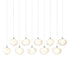 Hubbardton Forge Ume 10 Light Pendant in Bronze Finish Model: 131203-SKT-LONG-05-FD0710