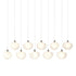 Hubbardton Forge Ume 10 Light Pendant in Bronze Finish Model: 131203-SKT-LONG-05-FD0710