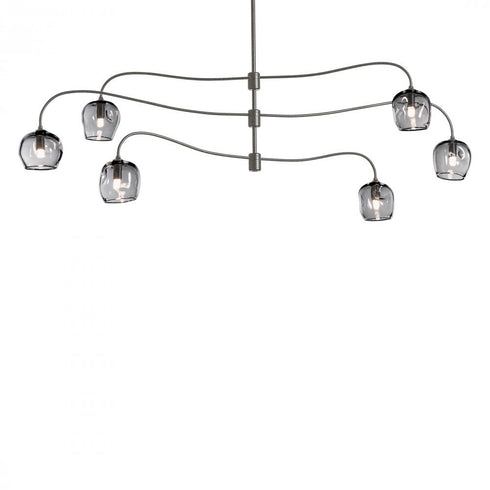 Hubbardton Forge Ume 6 Light Large Pendant Model: 136357-SKT-MULT-84-FD0710