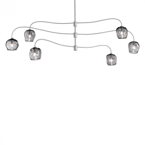 Hubbardton Forge Ume 6 Light Large Pendant Model: 136357-SKT-MULT-84-FD0710
