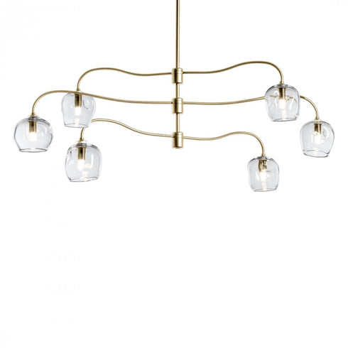 Hubbardton Forge Ume 6 Light Pendant Model: 136355-SKT-MULT-82-YL0709