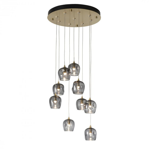 Hubbardton Forge Ume 9 Light Round Pendant Model: 131103-SKT-STND-07-YL0709