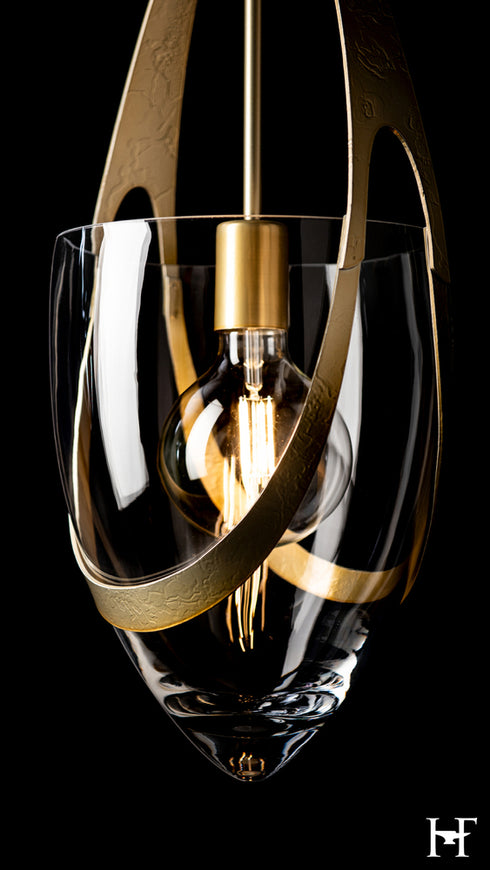 Hubbardton Forge Vaso Pendant in Modern Brass Finish Model: 187468-SKT-MULT-86-ZM0838