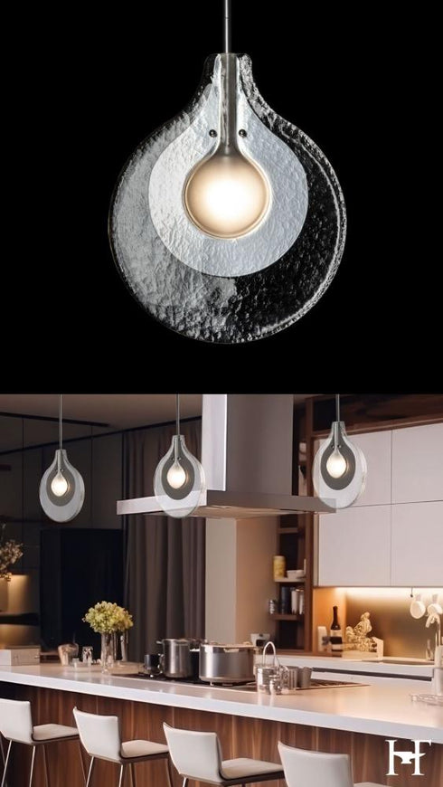 Hubbardton Forge Veneto 1 Light Pendant in Oil Rubbed Bronze Finish Model: 401851-SKT-MULT-14-YE0796