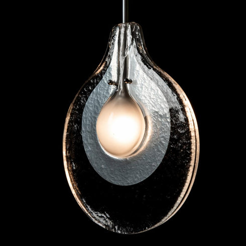 Hubbardton Forge Veneto 1 Light Pendant in Sterling Finish Model: 401851-SKT-MULT-85-YE0796