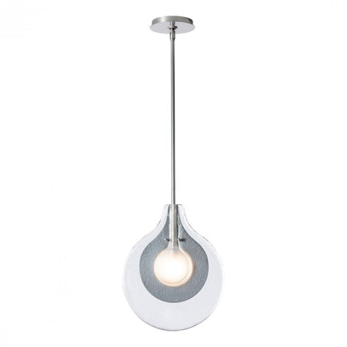 Hubbardton Forge Veneto 1 Light Pendant in Sterling Finish Model: 401851-SKT-MULT-85-YE0796