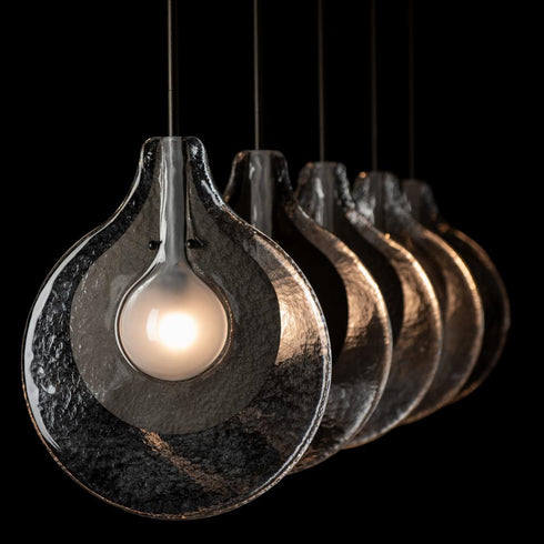 Hubbardton Forge Veneto 5 Light Linear Pendant in Oil Rubbed Bronze Finish Model: 401319-SKT-MULT-14-YE0796