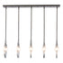Hubbardton Forge Veneto 5 Light Linear Pendant in Oil Rubbed Bronze Finish Model: 401319-SKT-MULT-14-YE0796