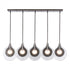 Hubbardton Forge Veneto 5 Light Linear Pendant in Oil Rubbed Bronze Finish Model: 401319-SKT-MULT-14-YE0796