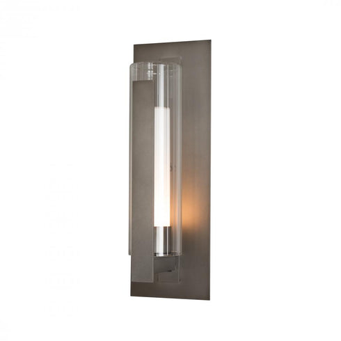 Hubbardton Forge Vertical Bar Fluted Glass Large Outdoor Sconce in Coastal Oil Rubbed Bronze Finish Model: 307283-SKT-14-ZU0662