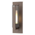 Hubbardton Forge Vertical Bar Fluted Glass Medium Outdoor Sconce in Coastal Natural Iron Finish Model: 307282-SKT-20-ZU0658