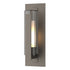 Hubbardton Forge Vertical Bar Fluted Glass Medium Outdoor Sconce in Coastal Natural Iron Finish Model: 307282-SKT-20-ZU0658