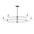 Hubbardton Forge Willow 6 Light Large Chandelier Model: 136352-SKT-MULT-86