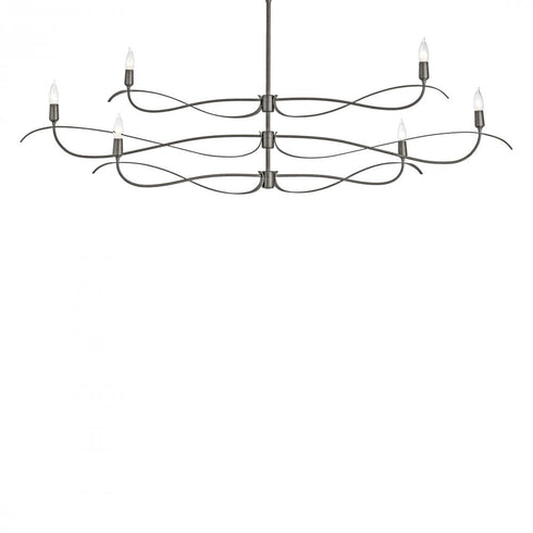 Hubbardton Forge Willow 6 Light Large Chandelier Model: 136352-SKT-MULT-86