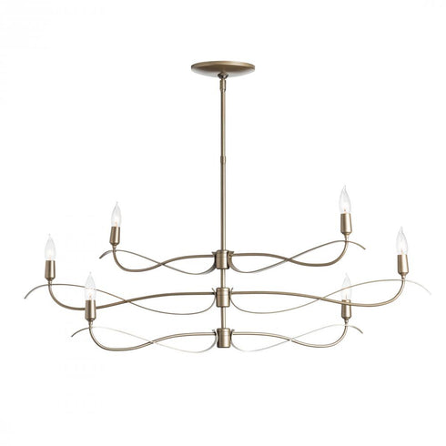 Hubbardton Forge Willow 6 Light Small Chandelier Model: 136350-SKT-MULT-82