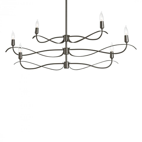 Hubbardton Forge Willow 6 Light Small Chandelier Model: 136350-SKT-MULT-89