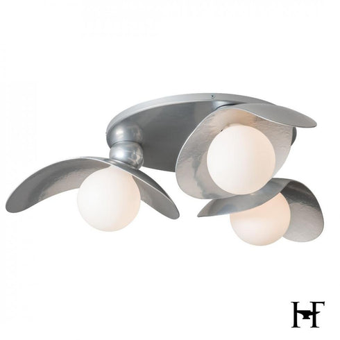 Hubbardton Forge Yoki 3 Light Semi Flush in Sterling Finish Model: 122110-SKT-85