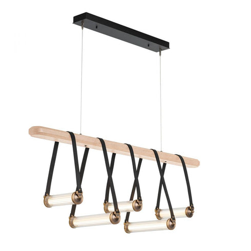 Hubbardton Forge York Linear 5 Light LED Pendant Model: 131053-LED-STND-10-24-LK-WB-ZM0704