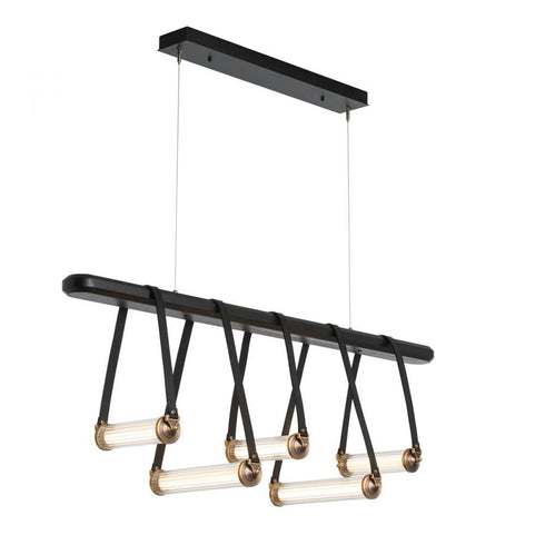 Hubbardton Forge York Linear 5 Light LED Pendant Model: 131053-LED-STND-10-27-LC-WD-ZM0704