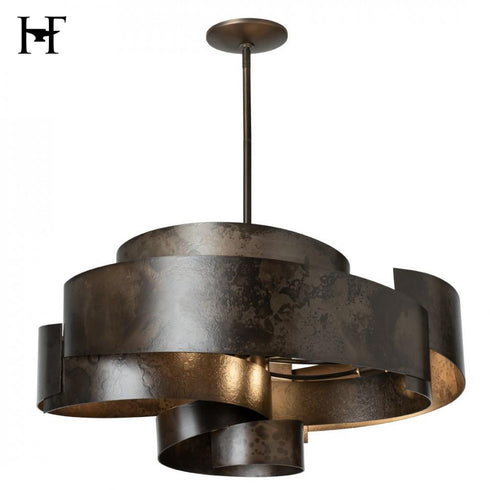 Hubbardton Forge Zen Pendant in Dark Smoke Finish Model: 132117-SKT-MULT-07